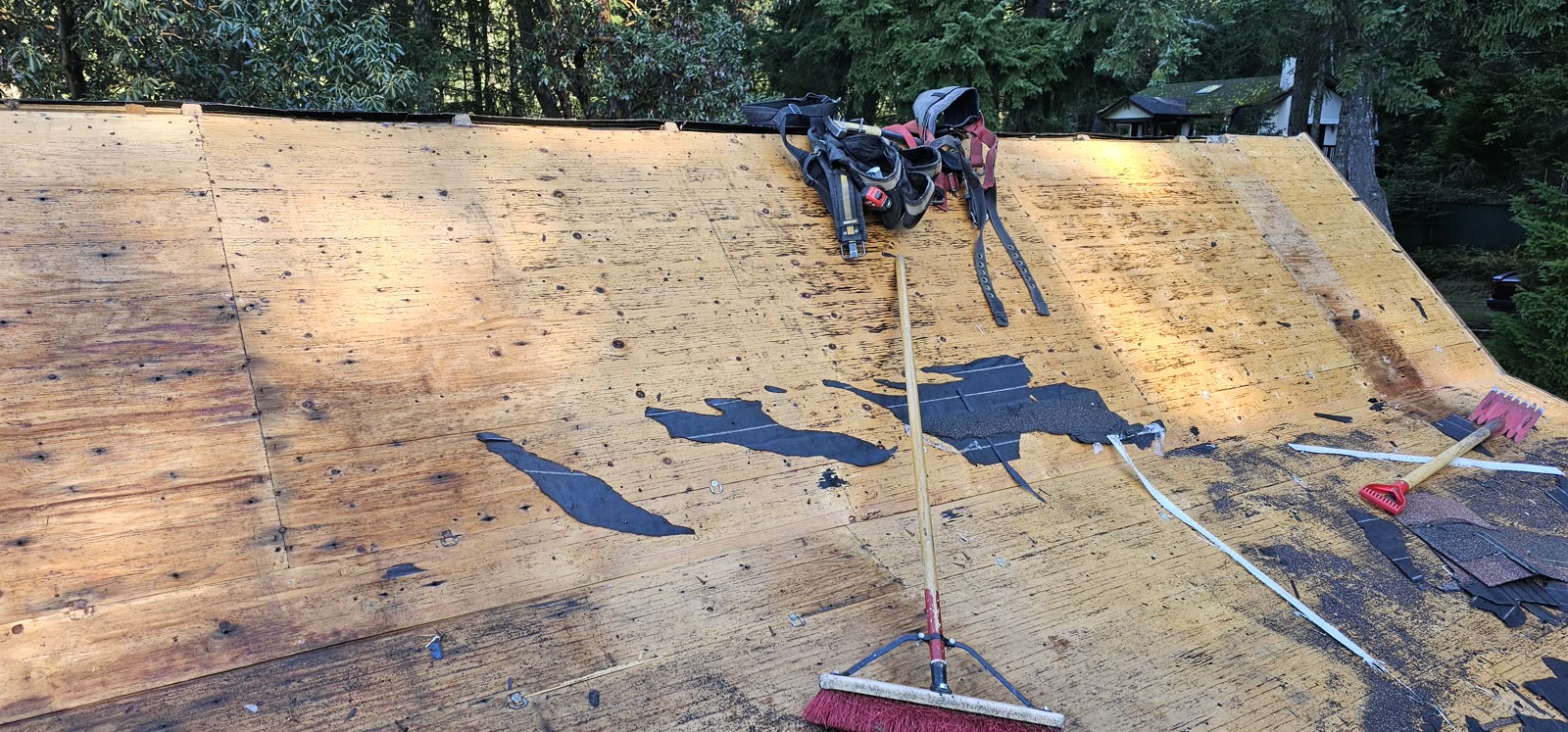 Butler reroof — completed main roof overview