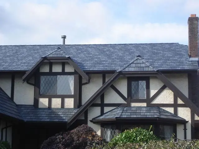 EDCO ArrowLine steel slate roofing installed
